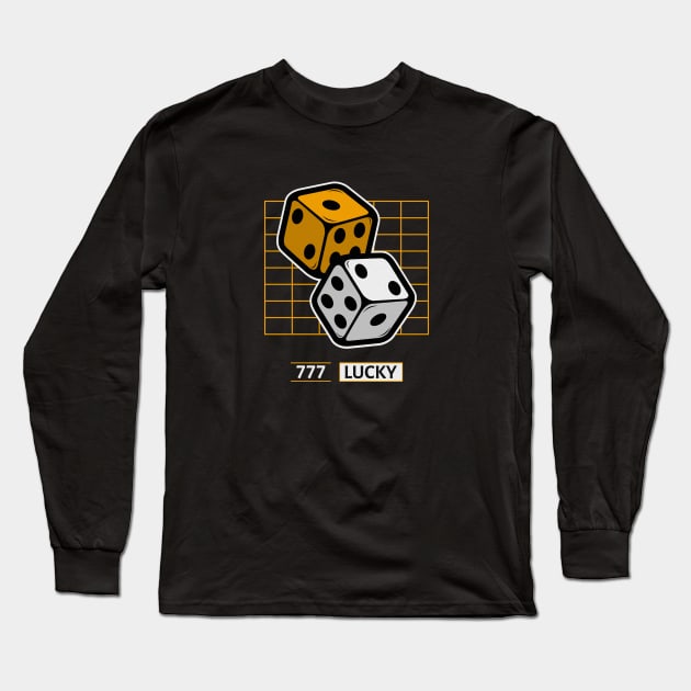 777 Lucky Long Sleeve T-Shirt by Vintage Oldschool Apparel 